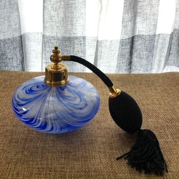 Vintage Blue Swirl Bottle